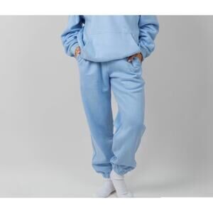 comfrt unisex mens womens size medium light blue sweatpants cotton blend cuffed